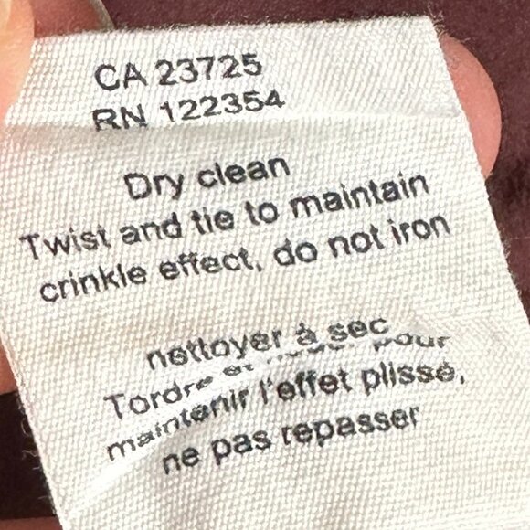 Aritzia Wilfred Burgundy Wine High Low Blouse Tunic Dress Size XS Long‎ Sleeve - Picture 10 of 12